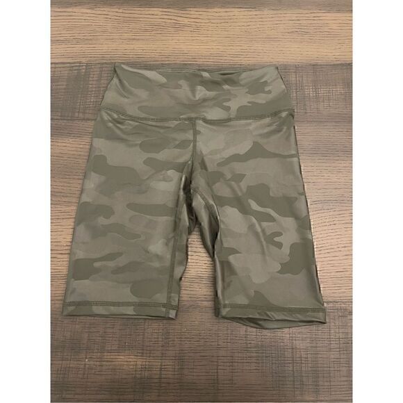 Rae Mode Army Camo Olive Green Biker Shorts - Picture 1 of 6
